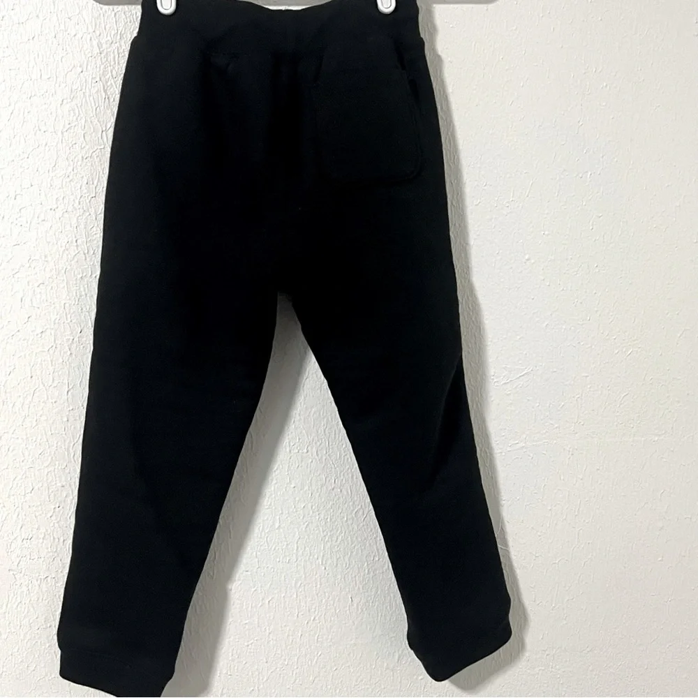 Gap Kids Boys Black Small (6-7) Sherpa-Lined Joggers Pockets Drawstring EUC Soft